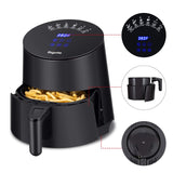 Air Fryer, Bagotte 1500W Fast Cook Airfryer Programmable Base for Air frying & Digital Touch Screen Oil Less Hot Air Fryer Oven Nonstick, Low Fat Electric Air Fryer With Recipes 3.7Qt