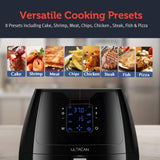 Ultrean 5.8 Quart Air Fryer, Electric Hot Air Fryers Oilless Cooker with 8 Presets, Digital LCD Touch Screen, Detachable Nonstick Basket, 1700W, ETL/UL Certified, 18 Month Warranty