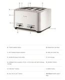 Breville BTA840XL Die-Cast 4-Slice Smart Toaster