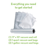 FoodSaver V2244 Vacuum Sealer Machine for Food Preservation with Bags and Rolls Starter Kit | #1 Vacuum Sealer System | Compact & Easy Clean | UL Safety Certified | Silver
