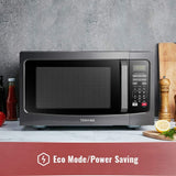 Toshiba  EM131A5C-BS Microwave Oven with Smart Sensor, Easy Clean Interior, ECO Mode and Sound On/Off, 1.2 Cu.ft, 1100W, Black Stainless Steel