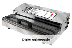 Weston Pro-2300 Commercial Grade Stainless Steel Vacuum Sealer (65-0201), Double Piston Pump