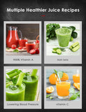 Juicer Machine, Aicok Slow Masticating Juicer with Quiet Motor, Safe Lock, Reserve Function, Easy to Clean, with Recipes for Multiple High Nutrient Juice