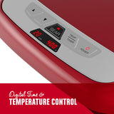 George Foreman 5-Serving Multi-Plate Evolve Grill System with Ceramic Plates and Waffle Plates, Red, GRP4842RB