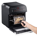 GoWISE USA GW44800-O Deluxe 12.7-Quarts 15-in-1 Electric Air Fryer Oven w/Rotisserie and Dehydrator + 50 Recipes (Black)