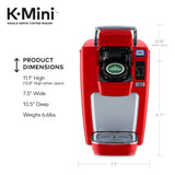 Keurig K15 Single-Serve K-Cup Pod Coffee Maker, Chili Red