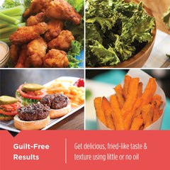 BLACK+DECKER Purify 2-Liter Air Fryer, Black/Stainless Steel, HF110SBD